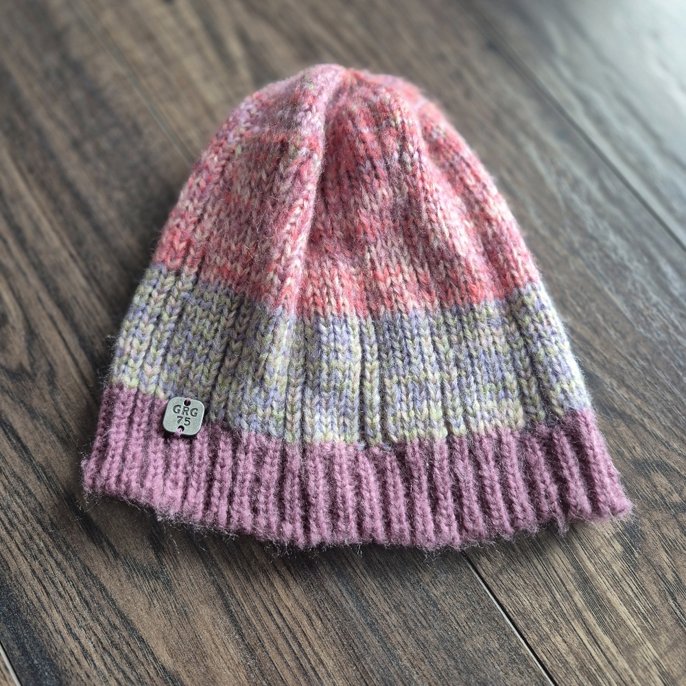 *FREE with Purchase Garage knit Touque beanie colourblock striped o/s fits most